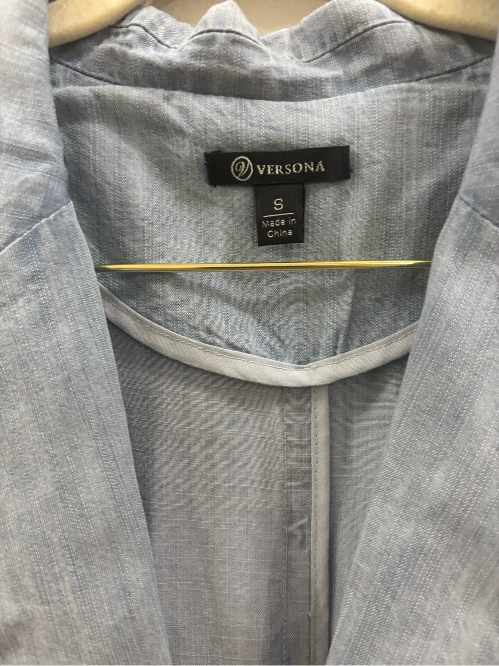 Versona Light Blue Denim-Style Women's Blazer